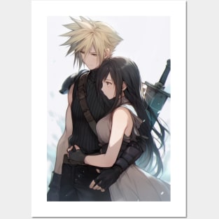 Cloud And Tifa - Final Fantasy 7 Posters and Art